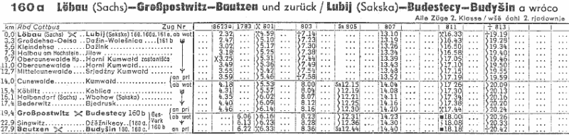 Fahrplan 1960